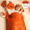 Wizland Kid Cute Dog Sleeping Bag for Girls Boys Daycare 61.8"28.3" Multi-Functional Sleeping Bag Flannel School Mat Thick Nap Roll Super Soft, Warm,Cozy view 3