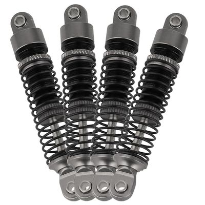 Pothyes 53mm 59mm 66mm 78mm Aluminum Long Threaded Shocks Absorbers Oil Damper for 1/18 RC Crawler TRX4M TRX-4M KUpgrade Parts (53mm-gray)