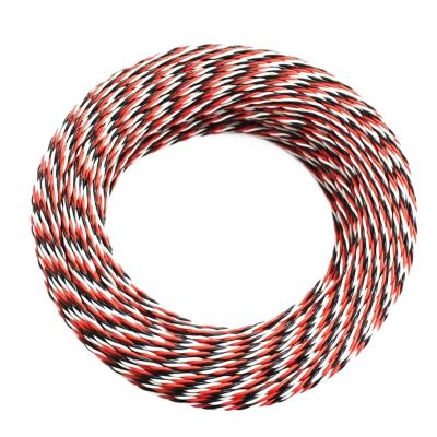 5M 16 Feet 22AWG 26awg 30/60 Core 3 Way Twist Servo Extension Cable JR Twisted Wire Lead for RC Airplane Accessories(Orange)