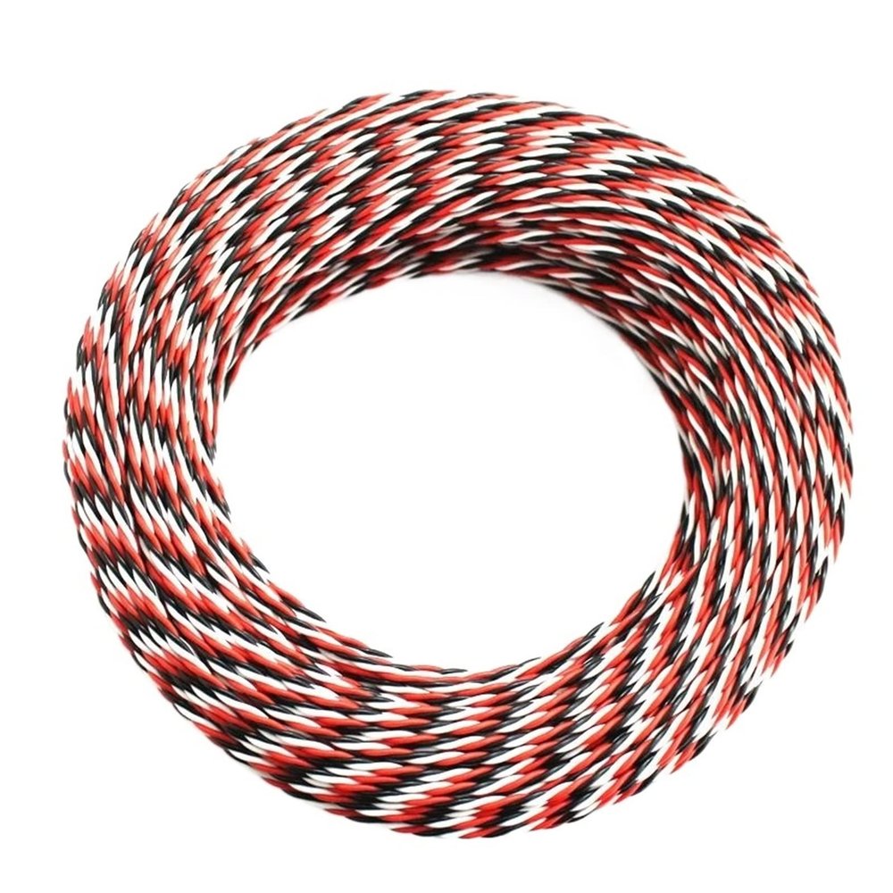 5M 16 Feet 22AWG 26awg 30/60 Core 3 Way Twist Servo Extension Cable JR Twisted Wire Lead for RC Airplane Accessories(Orange)