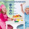 32 Pcs Wooden Play Food Sets for Kids Kitchen Accessories, Montessori Educational Toys Food, Pretend Play Food for Toddlers, Velcro Fruits and Vegetables Cutting Set for Kids Boys Girls view 3