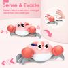 TooyBing Musical Crawling Crab Baby Toy, Tummy Time Toy for 6-12 Month Boy Girl, Pink Light-up Walking Dancing Moving Crab for 1 Year Old Baby Educational Learning, Great Gift for 12-18 Month Infant view 3
