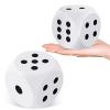 Shappy 3 Inches Foam Dice Fun Filled Large Educational Toy Kawaii Giant Decorative Eva Foam Jumbo Dice Big Square Building Blocks for Board Game Nights Learning Sessions(White,1 Pc) view 1