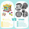 PANITU Baby Activity Cube, Cube Toys for Babies 6-12 Months, Toddler Music Busy Board with 4 Sensory Shape Blocks, 6-in-1 Educational Early Development Toy, Christmas, Birthday Gift for 1 Year Old view 4