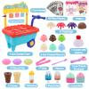 Gifts2U Ice Cream Cart Toys for Kids,45 Pcs Ice Cream Play Set,Pretend Play Store with Storage Trolley,Food Toys,Play Ice Cream Shop Toy,Gift for Boys Girls 3 4 5 6 Years Old view 2