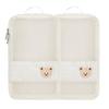 Baby Diaper Organizer - 2 Pack Waterproof Pouches, Mesh Bag, Reusable, Washable or Cloth Diapers (White) view 1