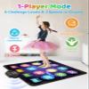 Gleamkid Dance Mat Toys for Kids: LED Light-Up 12-Button Dance Pad with Adjustable Volume, Built-in Music, 1-Player & 2-Player Mode, 8 Challenge Modes and 3 Speed Level, Xmas Gifts for Kids Age 3-12 view 2