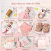 Strawberry Fairy 10 PCS Baby Gift Set for Girls, Newborn Essentials Stuff Baby Girl Gifts, Baby Girl Gift Basket, Gender Reveal Gifts Basket with Rattle Swaddle Blanket view 2