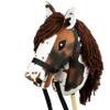 SKIPPI Hobby Horse - Brown Check, Large Horse with Halter & Reins view 1