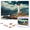1000 Piece Jigsaw Puzzles for Adults Challenging Puzzle Wooden Picture Puzzle Personalized Custom Lighthouse Seaside Wood Puzzle for Family Game Nights Gifts 29.5x19.7 inches Puzzle view 1