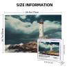 1000 Piece Jigsaw Puzzles for Adults Challenging Puzzle Wooden Picture Puzzle Personalized Custom Lighthouse Seaside Wood Puzzle for Family Game Nights Gifts 29.5x19.7 inches Puzzle view 2