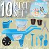 Toyland 10 Piece Bluey Garden Set - Bucket, Watering Can, Flower Pots, Garden Tools and Wheelbarrow Included - Outdoor Garden Toys view 3