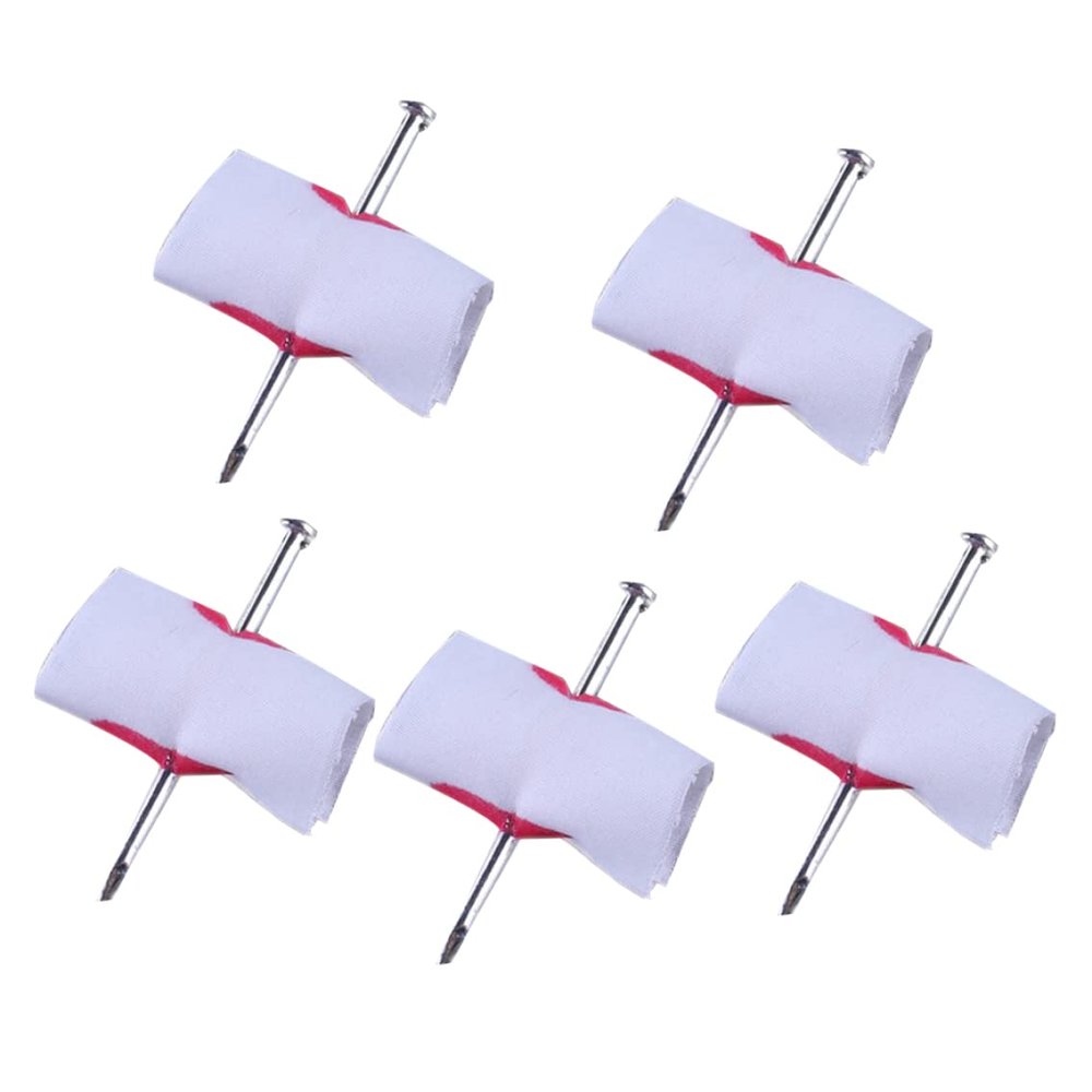 5Pcs Novelty Bloody Nail Through Finger Prank Trick Joke Props April Fool Halloween Party Spoof Toy.