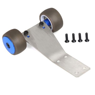 ZLiT RC Car Head Up Wheel for ARRMA 1/18 Granite Grom RC for ARRMA 1/18 Typhon Grom RC Car Wheelie Bar Kit (Blue)