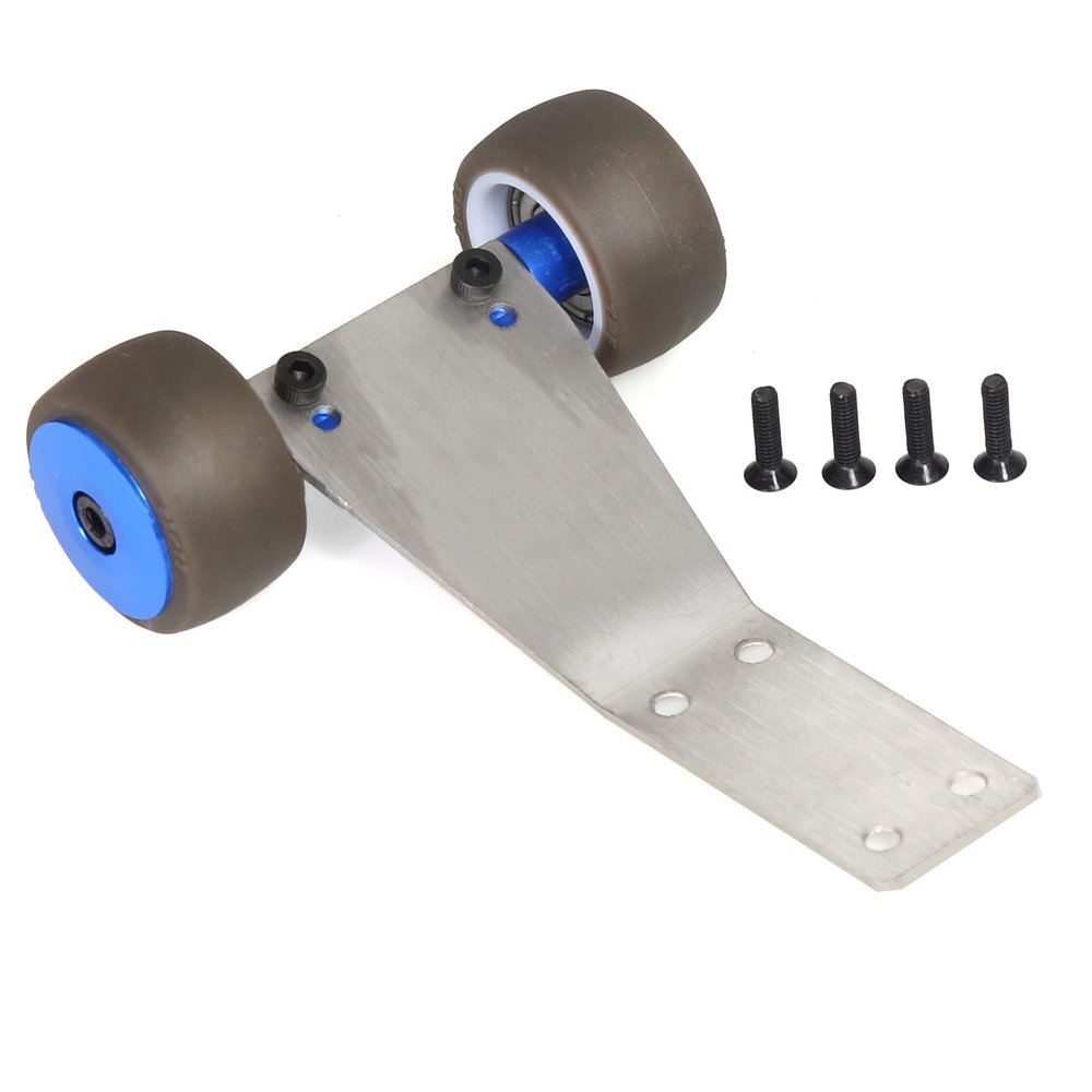 ZLiT RC Car Head Up Wheel for ARRMA 1/18 Granite Grom RC for ARRMA 1/18 Typhon Grom RC Car Wheelie Bar Kit (Blue)