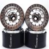 Txxrcss RC 2.2 Aluminum Alloy Beadlock Wheels and Tires Upgrades Accessories Rims for 1/10 SCX10 TRX4RC4WD and D90 RC Crawler Axial Remote Control Car (4pc) (Silvery) view 1