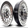 Txxrcss RC 2.2 Aluminum Alloy Beadlock Wheels and Tires Upgrades Accessories Rims for 1/10 SCX10 TRX4RC4WD and D90 RC Crawler Axial Remote Control Car (4pc) (Silvery) view 4