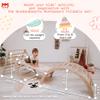 Wood And Hearts Set of Three Items Wooden Toys Climbing Triangle Montessori Wooden Toys Triangle with ramp Activity Gym Climbing Triangle Set (Foldable Set) view 3