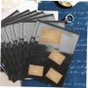 GRIRIW 10pcs Stamp Album Pages Black Background Storage Sheets for Collecting Stamps Inner Pages Easy to Display for Collectors view 3