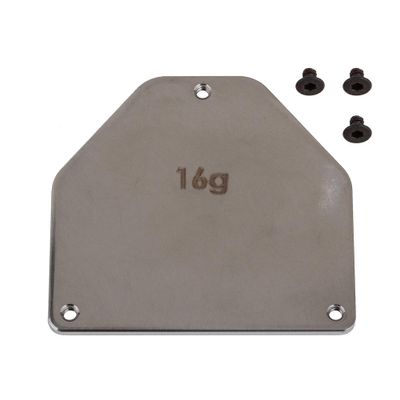Team Associated RC10B7 FT Steel Servo Weight Plate, 16g, ASC92445