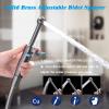 SonTiy Handheld Bidet Sprayer for Toilet, Cloth Diaper Sprayer Set Hand Held Bidet Jet Spray for Toilet with Backflow Preventer, Adjustable Water Pressure Control, Brass, Black Stainless view 4
