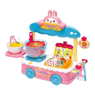 Dalimi Interactive Ice Cream Shop Playset for Kids Ages 3+, Modeling Clay for Shaping & Decorating Ice Cream, Pretend Play Food Set for Toddlers (Noodle Truck)