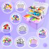 3000 Arts and Crafts Supplies for Kids Craft Kit Craft Box with Pipe Cleaners Arts and Crafts for Kids Age 4-6, 6-8, 8-12 DIY School Supplies Materials Set Toys Gifts for Girls Boys Toddlers, Purple view 2