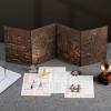 DNDND DM Screen 3D Faux-Leather Embossed Dragon with Four-Panel Pockets, DND Master Screen with Gorgeous Gift Flet Case for D&D Dungeons and Dragon Tabletop Game (Copper) view 3