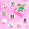 3000 Arts and Crafts Supplies for Kids Craft Kit Craft Box with Pipe Cleaners Arts and Crafts for Kids Age 4-6, 6-8, 8-12 DIY School Supplies Materials Set Toys Gifts for Girls Boys Toddlers, Red view 2