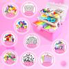 3000 Arts and Crafts Supplies for Kids Craft Kit Craft Box with Pipe Cleaners Arts and Crafts for Kids Age 4-6, 6-8, 8-12 DIY School Supplies Materials Set Toys Gifts for Girls Boys Toddlers, Red view 3