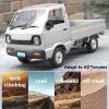 Dodoore WPL D12 RC Kei Truck, 1:10 Scale Remote Control Drift Car, 2.4GHz All Terrain Off Road Pickup Truck Crawler with Brushed Motor, LED Headlights, 2 Batteries RTR for Adults (Silver) view 3