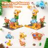 Airkid Marble Runs for Kids 4-8,Marble Run for Kids Ages 3-5 with Dinosaur Building Blocks, Montessori Learning STEM Building Toys with 4 Marble Track Compatible with Major Brands 10.04*10.04*10.63 view 3