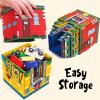 Atoylink Toddler Sorting and Stacking Toys with Magnetic Wooden Cars & Community Helpers Preschool Learning Toys Boys Girls Birthday Gifts view 4
