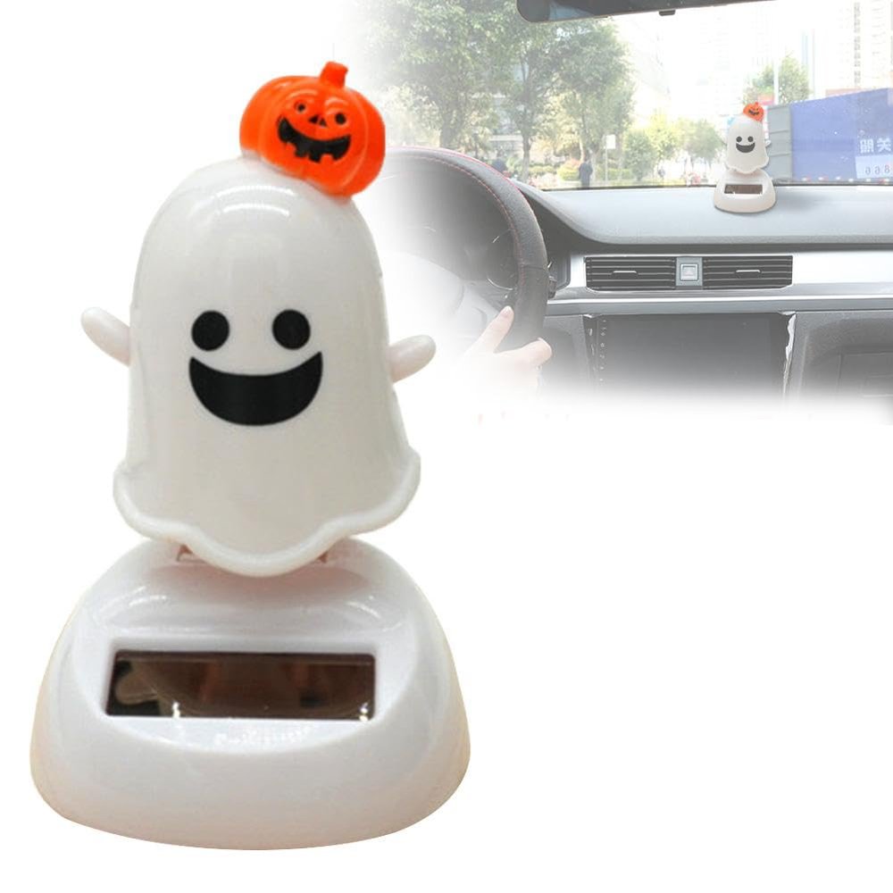 Fgbetcv Halloween Solar Dancing Toy, Halloween Ghost Solar Dancing Swing Figurine,Halloween Ghost Car Decoration,Car Dashboard Ornament Ghost Dancers Figurine for Halloween Party