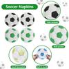 100PCS Soccer Party Decorations Napkins - Soccer Birthday Party Napkins for Kids Soccer Theme Fan Sports Event Soccer Party Supplies, 13 x 13 inch view 3