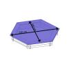 91x79 Inch Durable Outdoor Garden Sandbox Protective Cover Hexagonal Green Oxford Cloth Heavy Duty Tarp Dustproof Sun Protection Sandbox Canopy Pool Cover view 3