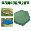 91x79 Inch Durable Outdoor Garden Sandbox Protective Cover Hexagonal Green Oxford Cloth Heavy Duty Tarp Dustproof Sun Protection Sandbox Canopy Pool Cover view 4