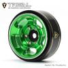 TREAL 1.0 Aluminum Beadlock Wheels Five Spoke Classic Wheel Rims Set (4P) for 1/24 RC SCX24 FCX24 TRX4M-Type G(Green) view 2