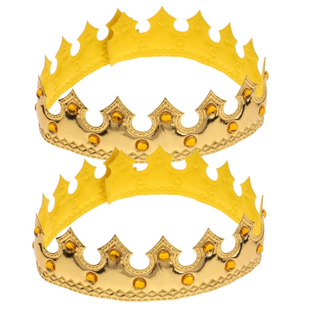 Abaodam 2pcs Cute Boys and Girls Birthday Crown Hats Decorative Crowns for Boys Girls Fun Party Accessories for Dress-up Role-play Birthday Photo Prop