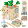 Auezona Montessori Toys for 1 Year Old - 4 Year Olds, 10 in 1 Wooden Busy Activity Cube for Toddlers, Preschool Educational Toys, Birthday, for Boys Girls Aged 1 2 3 4 Year view 1