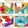 PLMMOUT 50Pcs Marble Run,Marble Track Educational Learning Toy,Marble Maze Construction Building Blocks with 30 Glass Marbles,Small Marble Runs Game for Girls Boys Birthday Gifts view 3