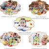 PLMMOUT 50Pcs Marble Run,Marble Track Educational Learning Toy,Marble Maze Construction Building Blocks with 30 Glass Marbles,Small Marble Runs Game for Girls Boys Birthday Gifts view 4