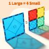 8 Piece Large Square Shape Magnetic Tiles Kids Toys, Magnetic Building Blocks STEM Magnet Building Set Preschool Learning Magnet for Kids Ages 3-5 4-8, Sensory Montessori Toys for 3+ Boys and Girls view 2