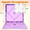 8 Piece Large Square Shape Magnetic Tiles Kids Toys, Magnetic Building Blocks STEM Magnet Building Set Preschool Learning Magnet for Kids Ages 3-5 4-8, Sensory Montessori Toys for 3+ Boys and Girls view 3