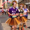 4 Pcs Tutu Costume Set - Turkey Trot Costume with Turkey Headband, Tutu Skirt, Knee Socks for Runners - Yellow view 3
