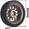 4PCS 1/10 RC Rally Car Rubber Tires 65mm and 6-Spokes Wheel Rims 12mm Hex for Axial SCX10 D90 TF2 Tamiya TRX-4 Parts(Silver A) view 4