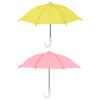 LUOZZY 2pcs Mini Doll House Umbrella Models Miniature Umbrella Micro Landscape Prop Miniature Beach Umbrella Toy for Dollhouse Photography Props (Pink, Yellow) view 1