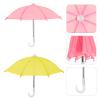 LUOZZY 2pcs Mini Doll House Umbrella Models Miniature Umbrella Micro Landscape Prop Miniature Beach Umbrella Toy for Dollhouse Photography Props (Pink, Yellow) view 3