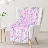 Unicorn Throw Blankets for Girls - 40 x 50 Inches Unicorn Soft Blanket for Girls - Cartoon Warm Furry Throws for Sofa, Bed & Crib view 2
