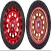 4PCS 1/10 RC Rally Car Rubber Tires 65mm and Plastic Vintage Wheel Rims 12mm Hex for Axial SCX10 D90 TF2 Tamiya TRX-4 Parts (Red A) view 4
